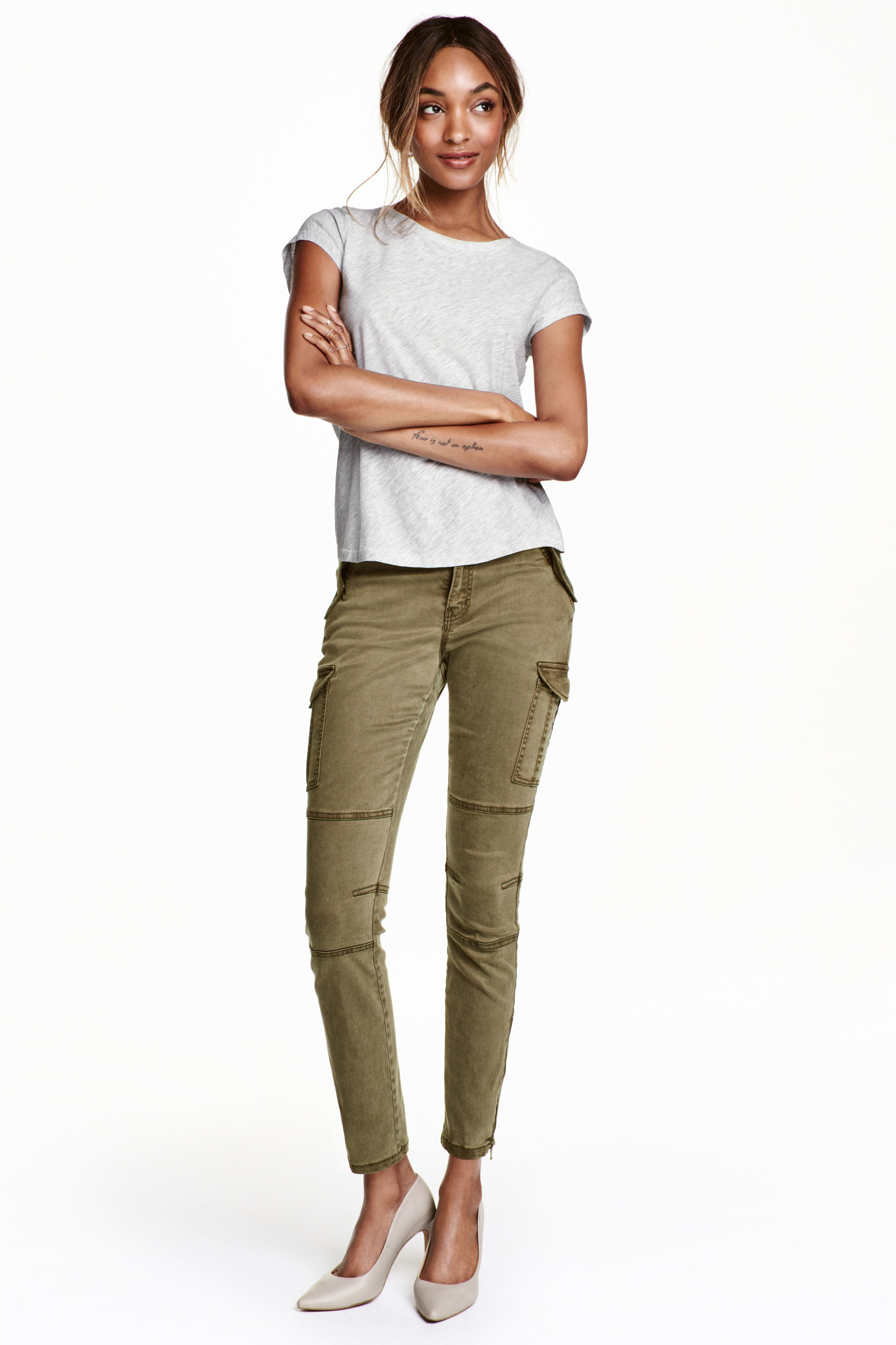 h&m cargos green